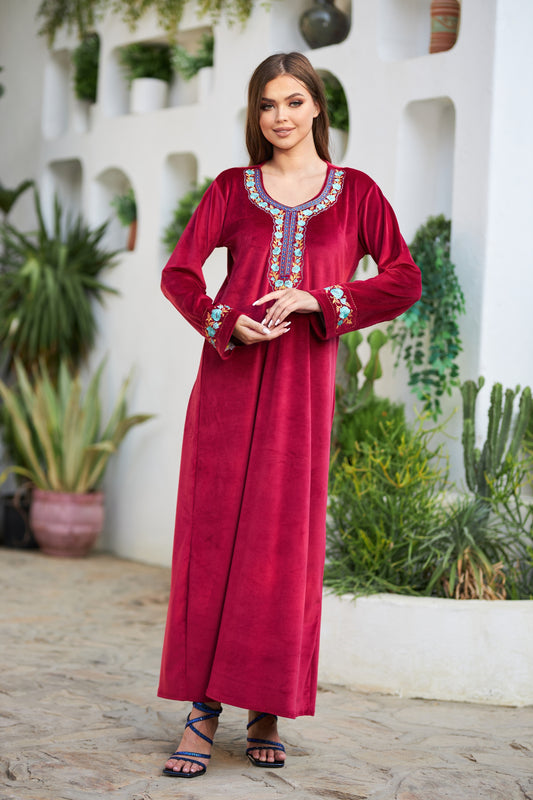 فستان نوم بأكمام طويلة (الكود: 1428)