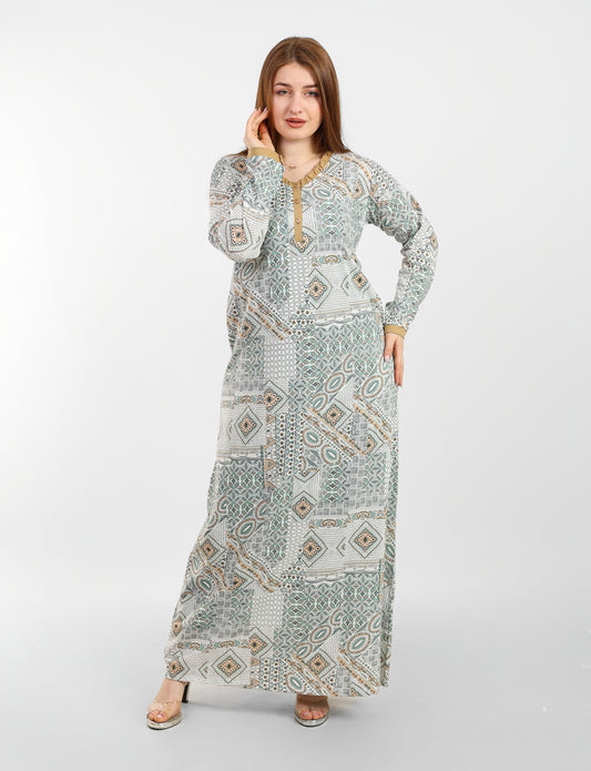 فستان نوم بأكمام طويلة (الكود: 1428)