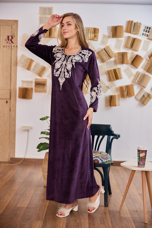 فستان نوم بأكمام طويلة (الكود: 1428)