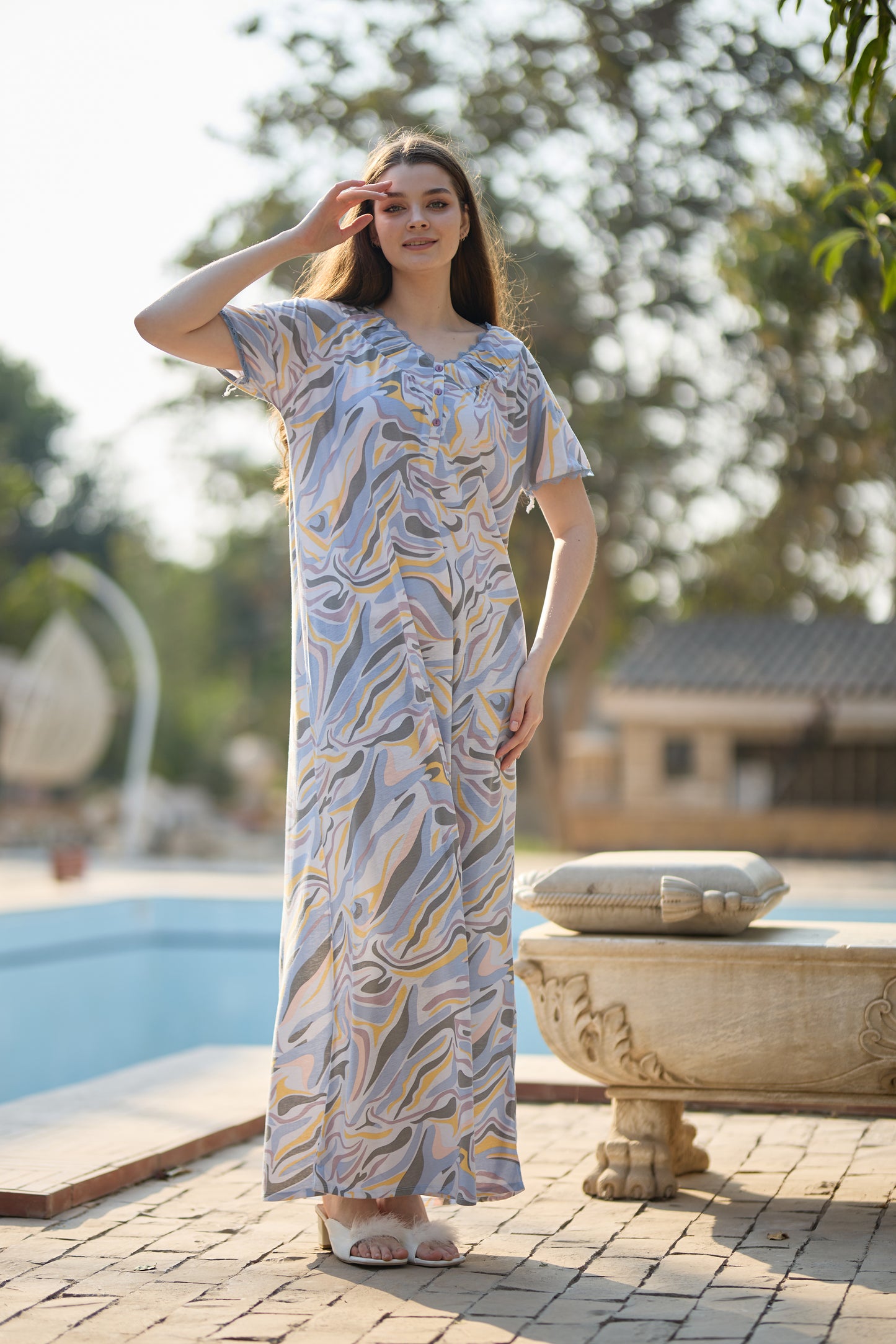 Short Sleeve Nightgown (Code:1153)