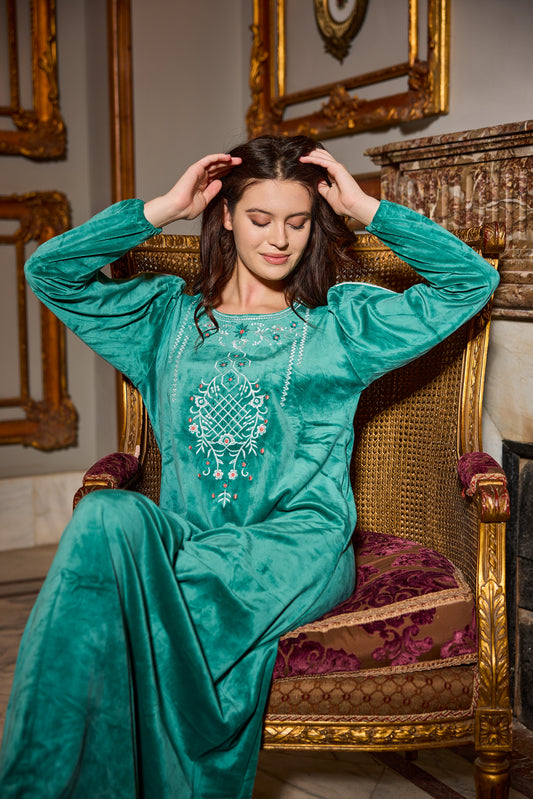 فستان نوم بأكمام طويلة (الكود: 1428)