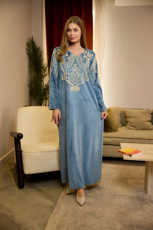 فستان نوم بأكمام طويلة (الكود: 1428)