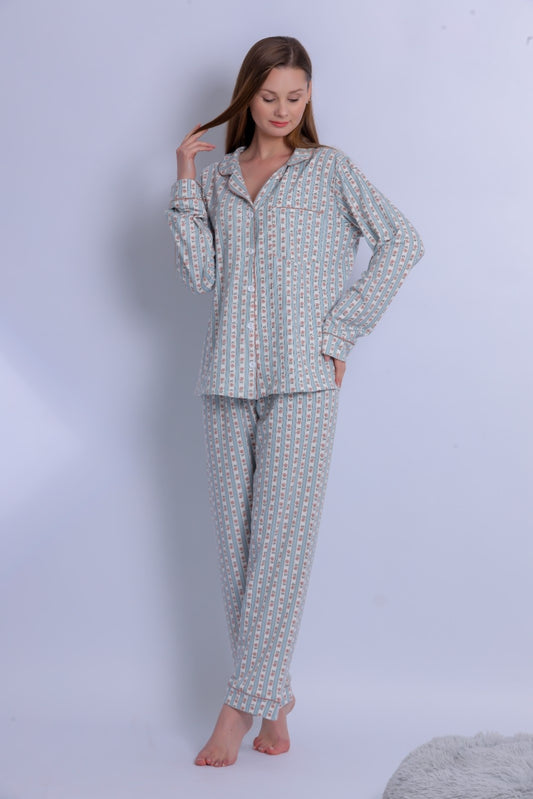 بيجامة نوم بأكمام طويلة (الرمز: 1426)