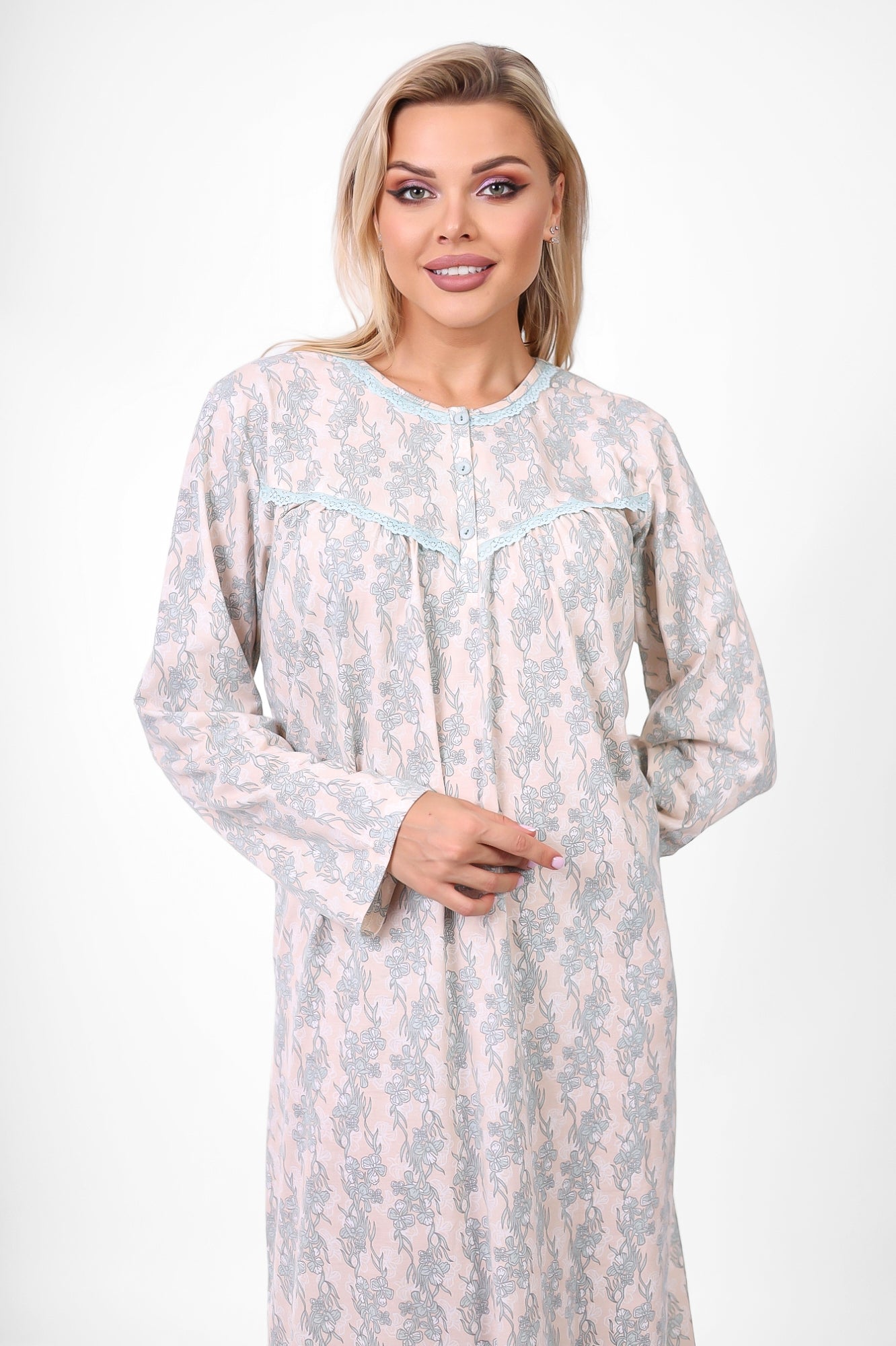 Long Sleeve Nightgown (Code:1416)