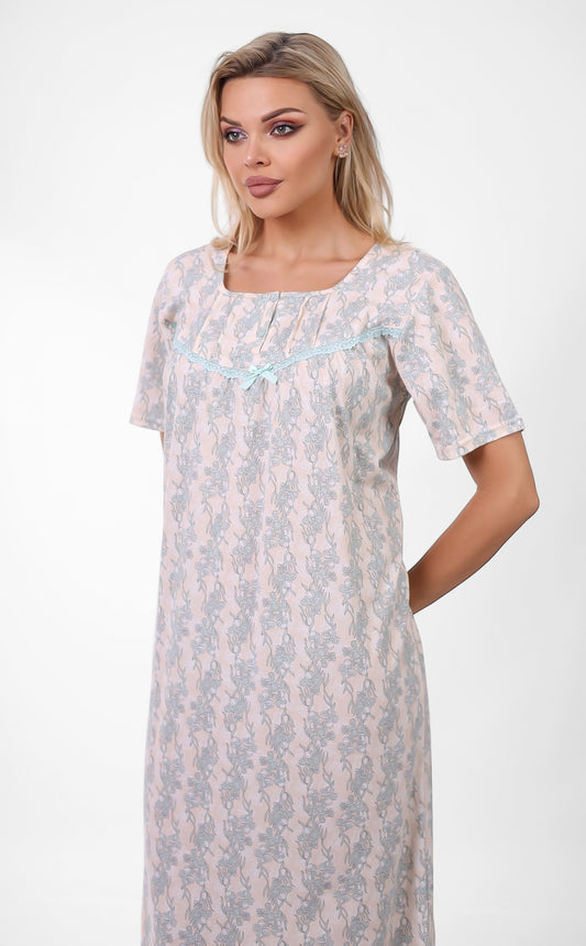 فستان نوم بأكمام قصيرة (الرمز: 1116)