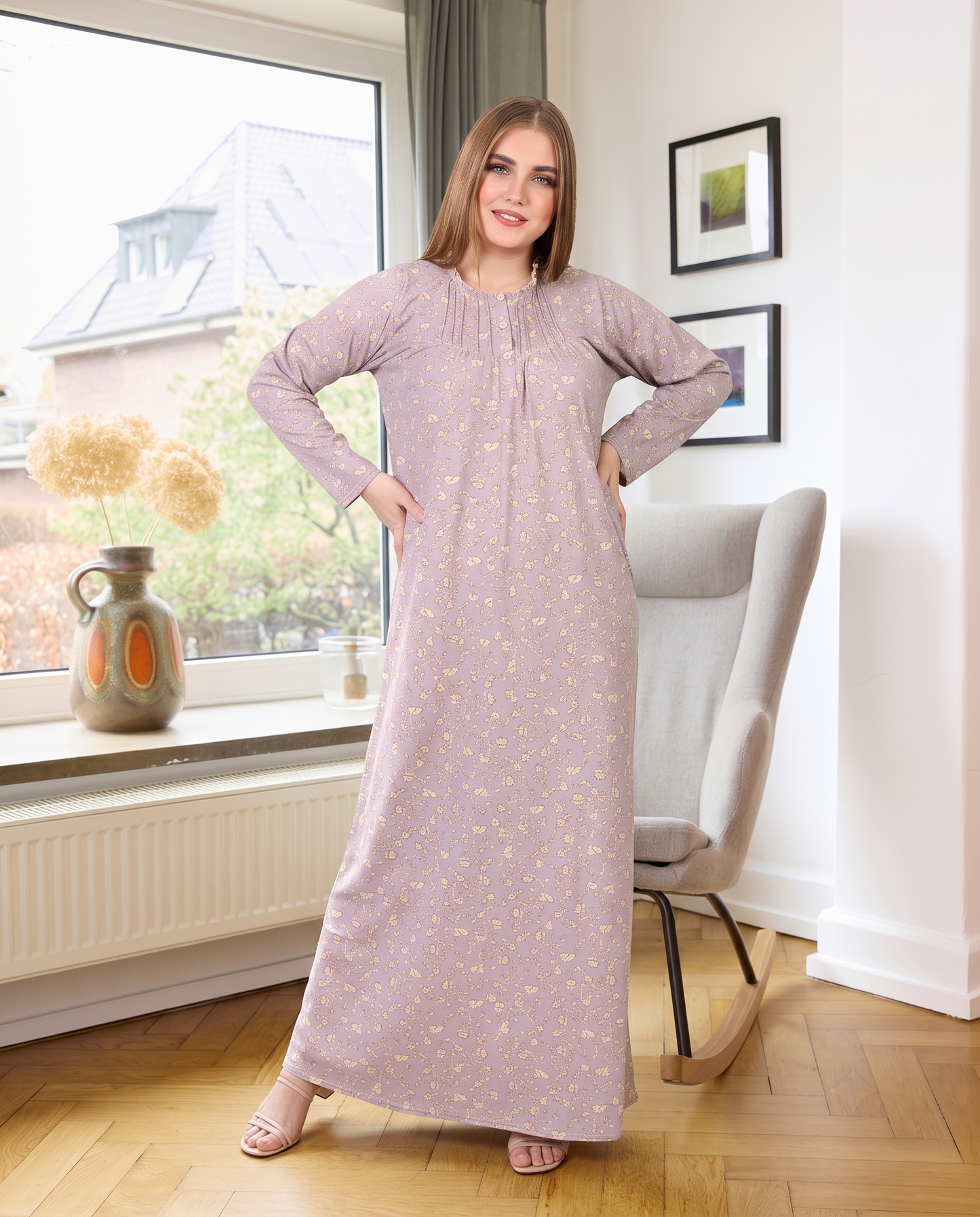 Long Sleeve Nightgown (Code:1422)