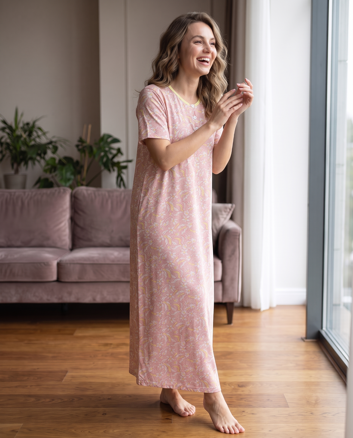 Short Sleeve Nightgown (Code:1127)