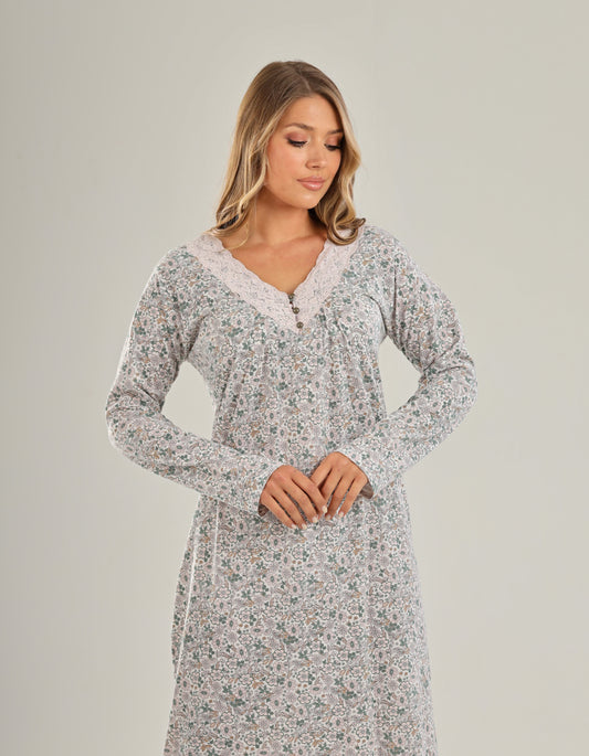 فستان نوم بأكمام طويلة (الكود: 1431)