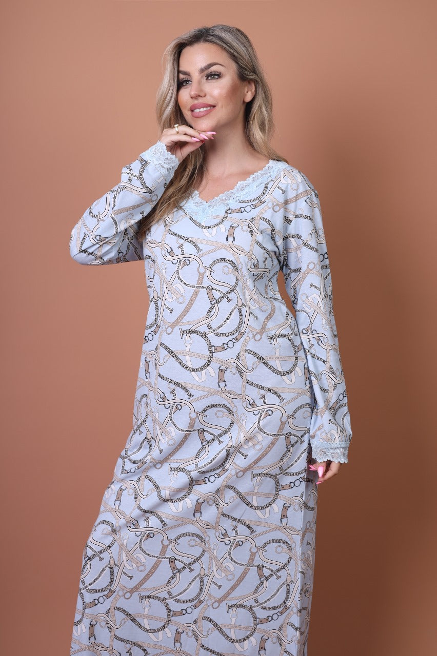Long Sleeve Nightgown (Code:1418)