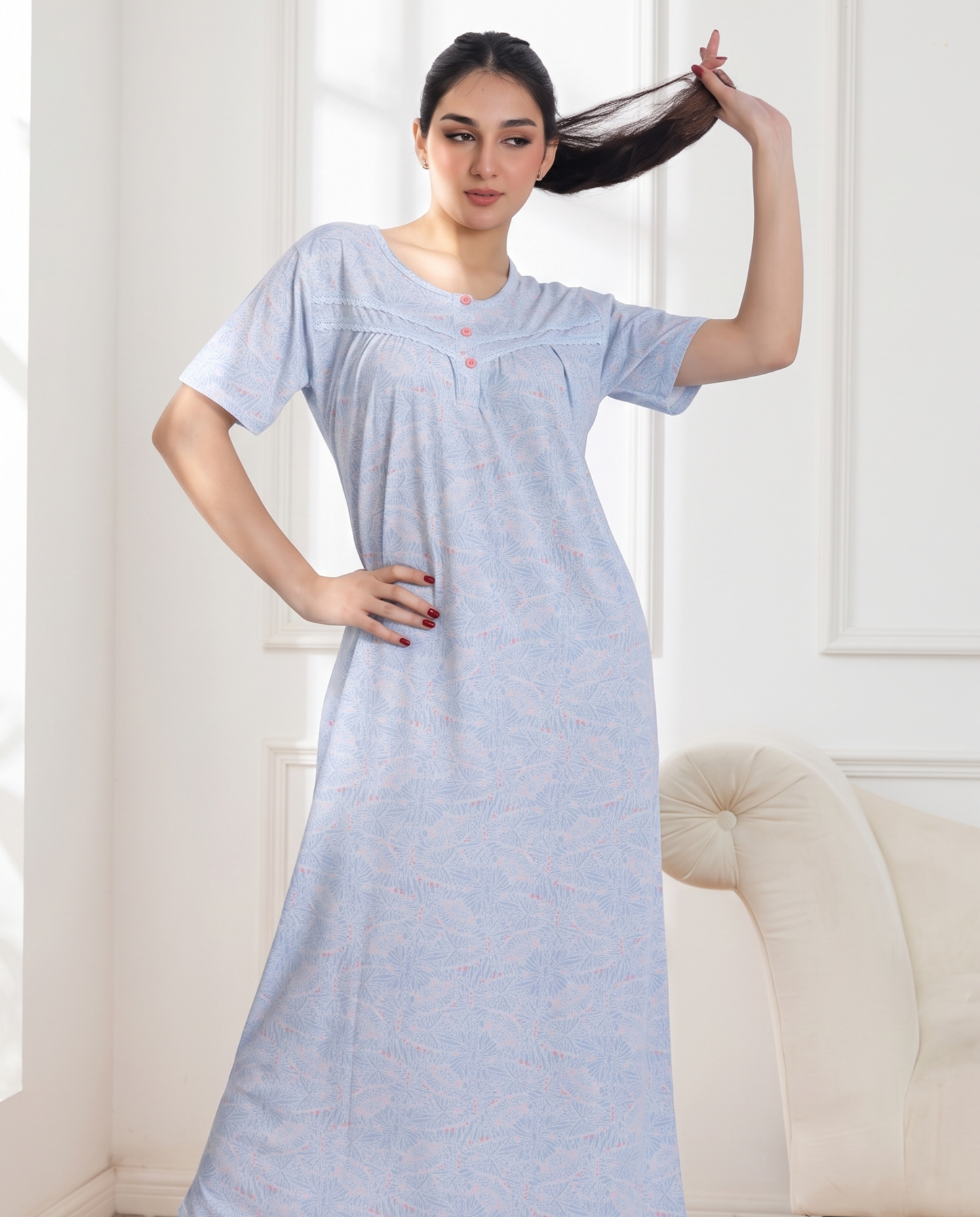 Short Sleeve Nightgown (Code:1132)