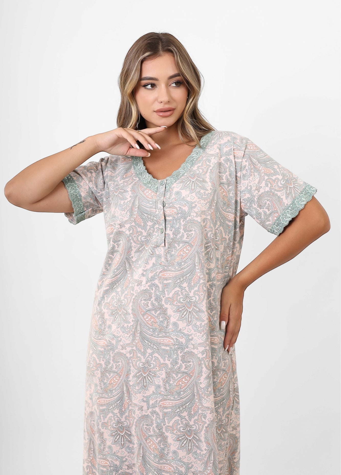 Short Sleeve Nightgown (Code:1135)