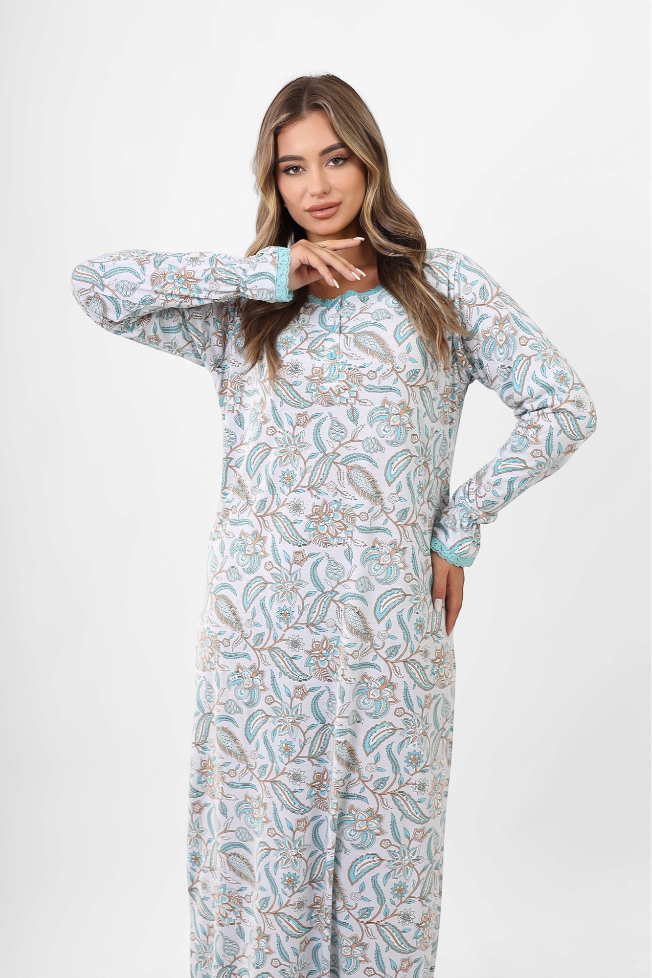 Long Sleeve Nightgown (Code:1435)