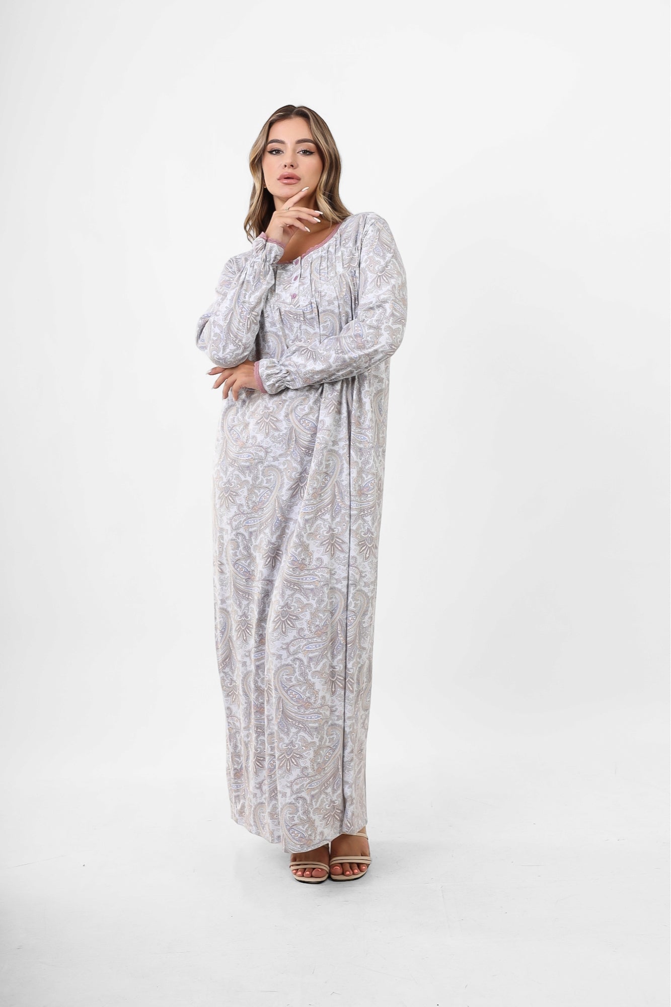 Long Sleeve Nightgown (Code:1433)