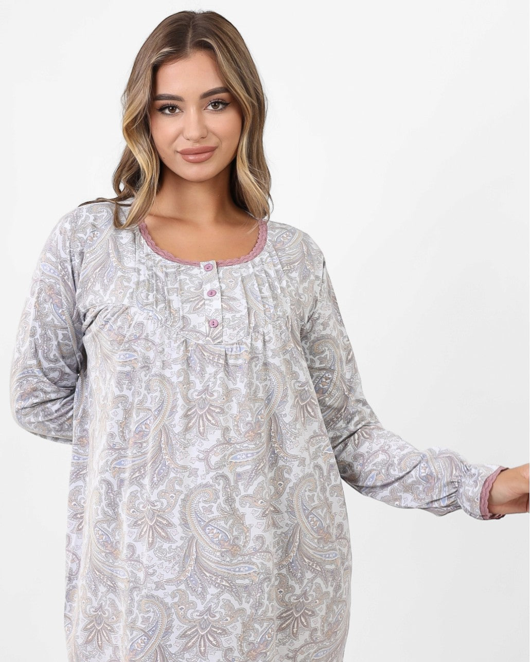 Long Sleeve Nightgown (Code:1433)