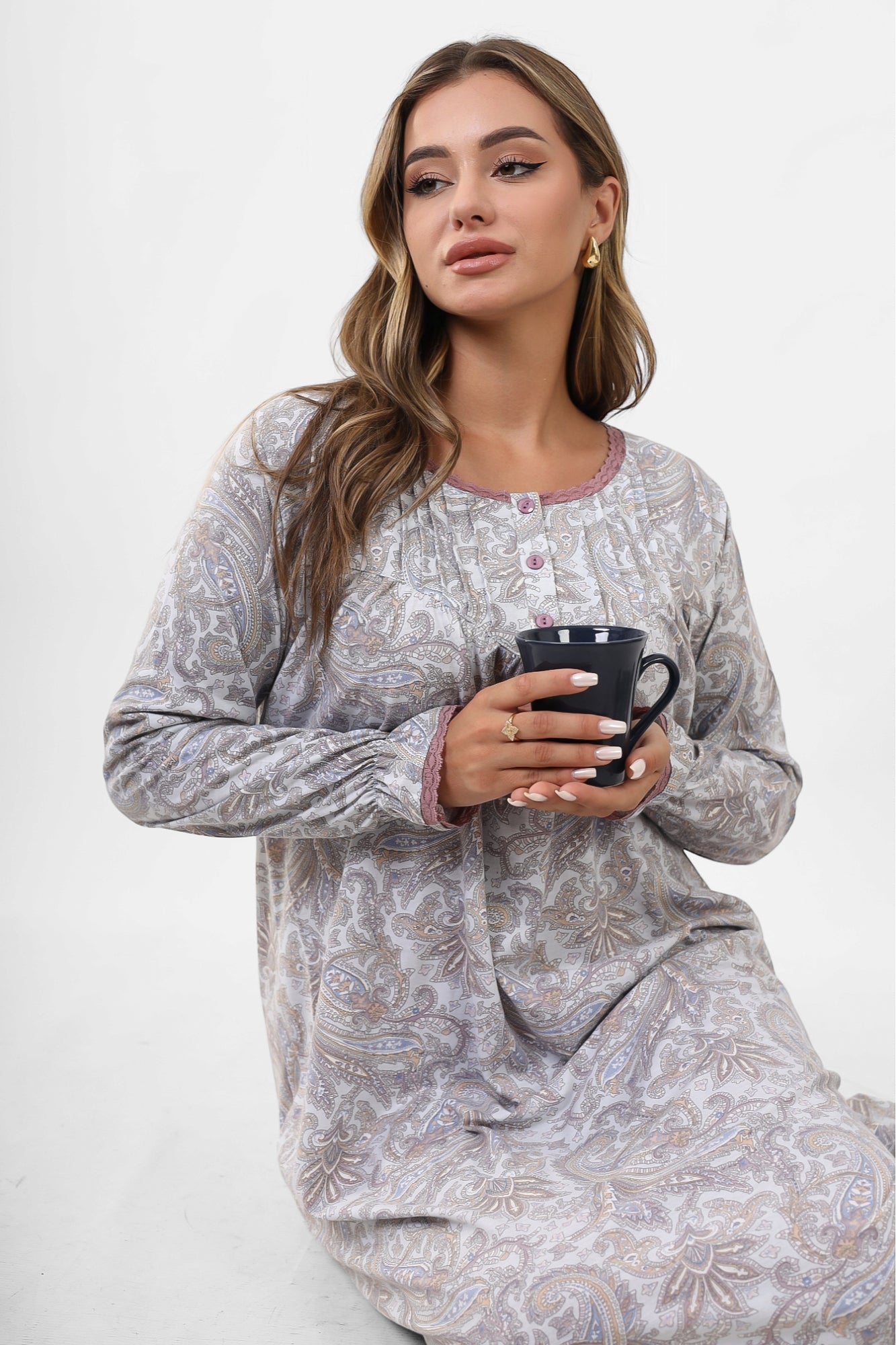 Long Sleeve Nightgown (Code:1433)