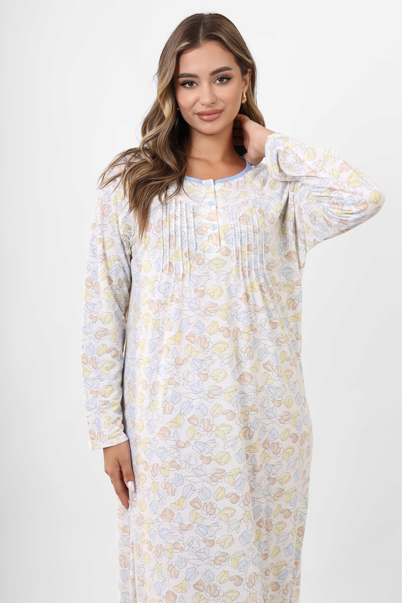 Long Sleeve Nightgown (Code:1438)