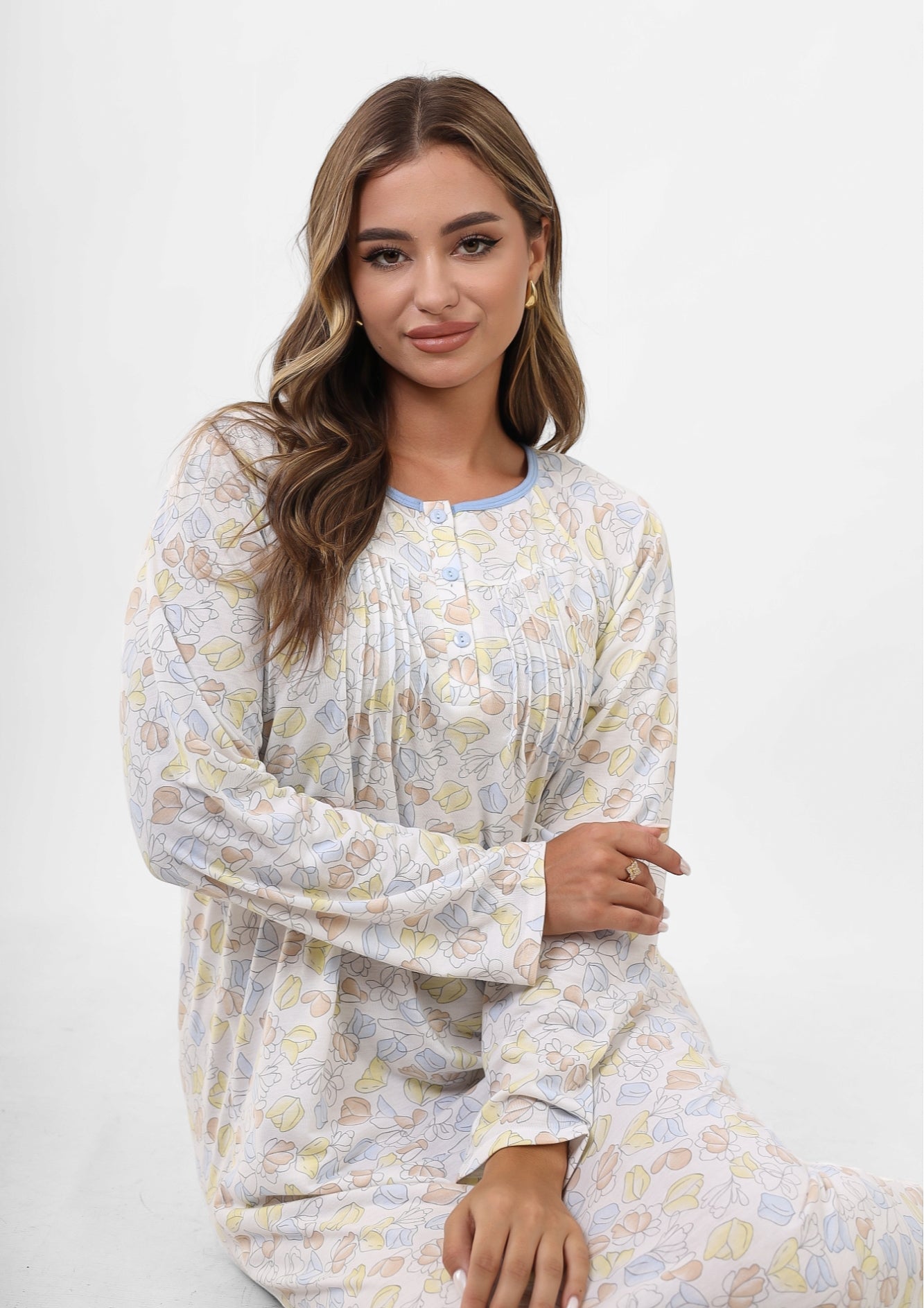 Long Sleeve Nightgown (Code:1438)
