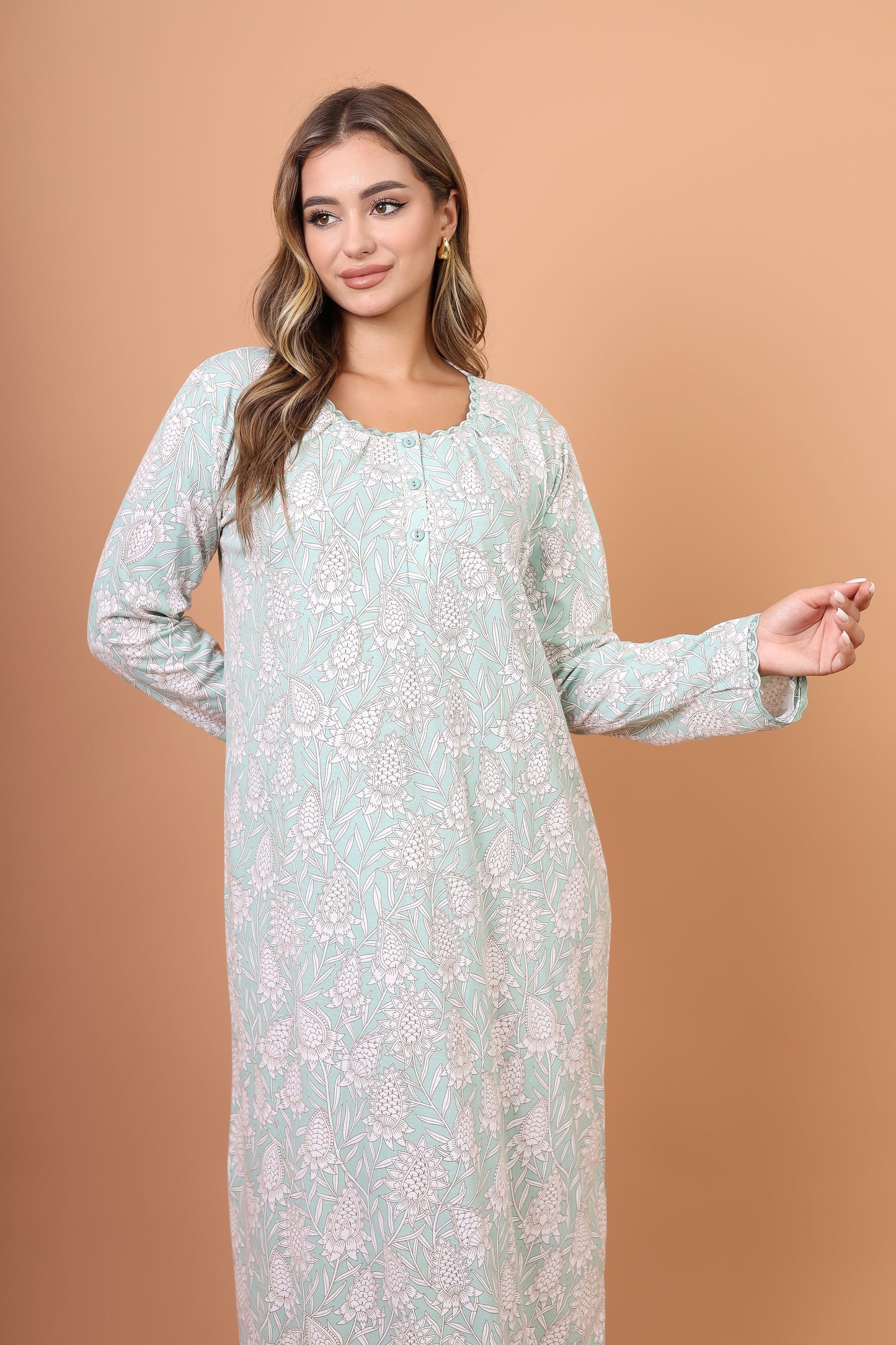Long Sleeve Nightgown (Code:1436)