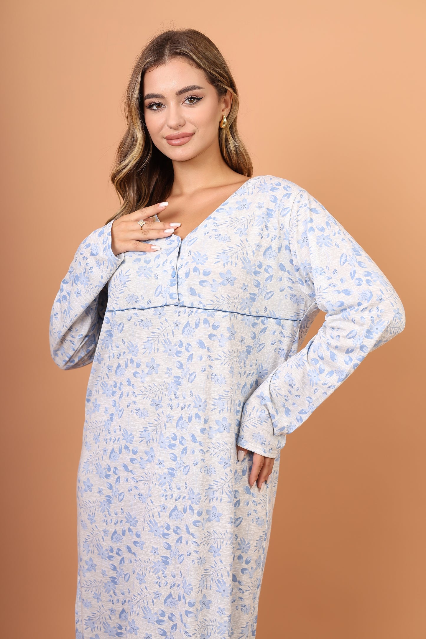 Long Sleeve Nightgown (Code:1437)