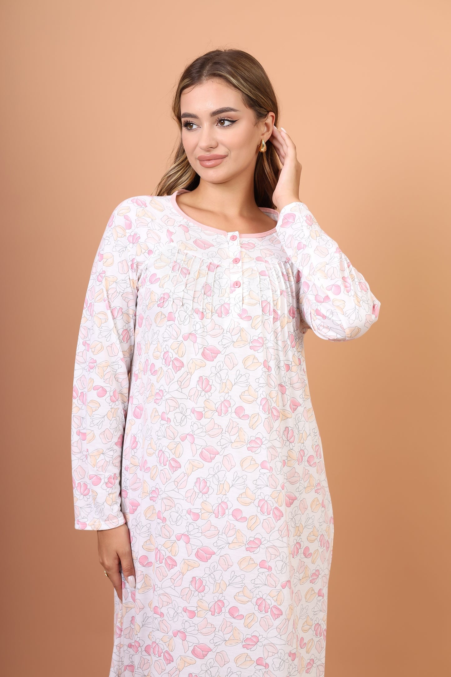 Long Sleeve Nightgown (Code:1438)