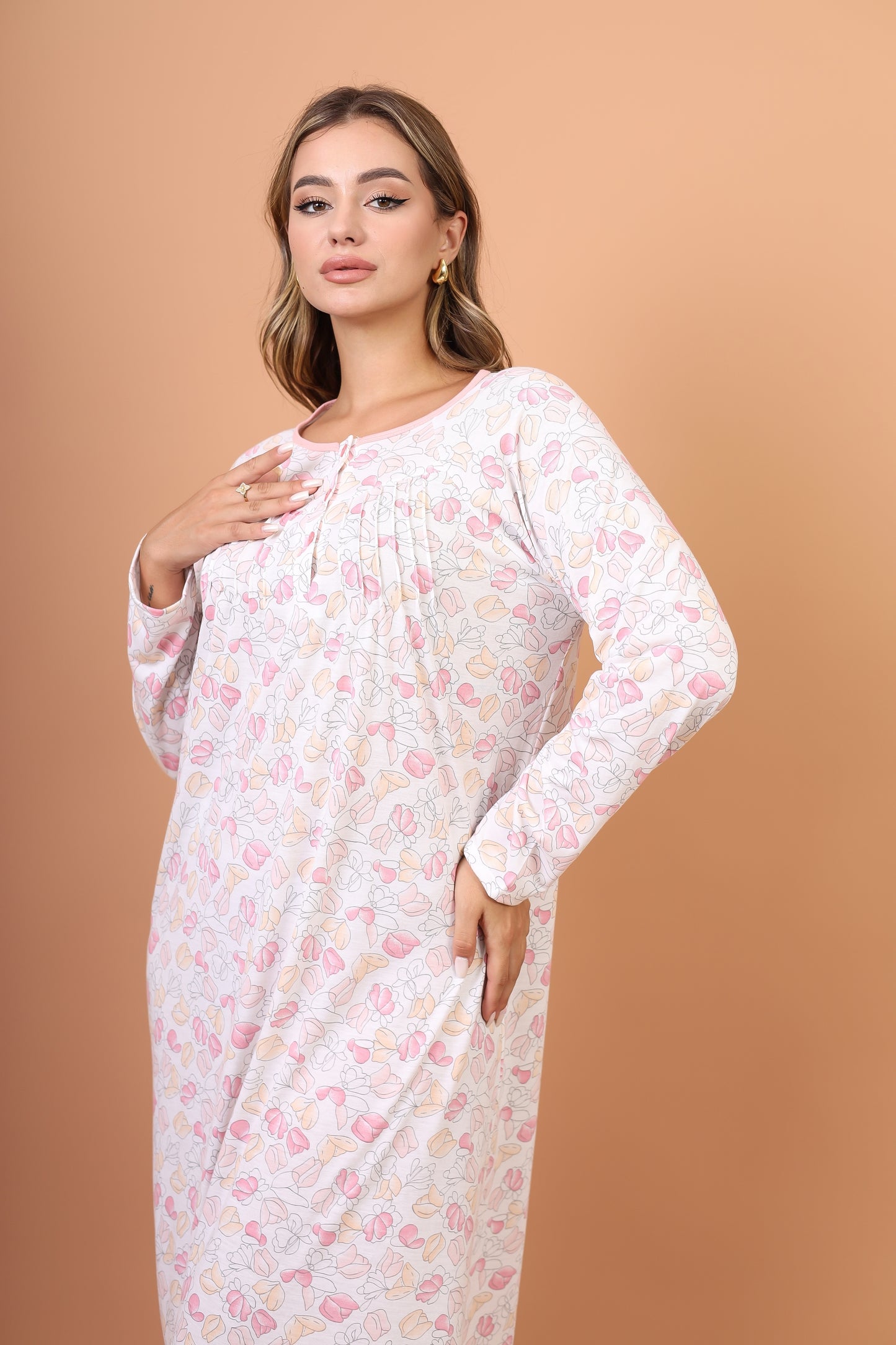 Long Sleeve Nightgown (Code:1438)