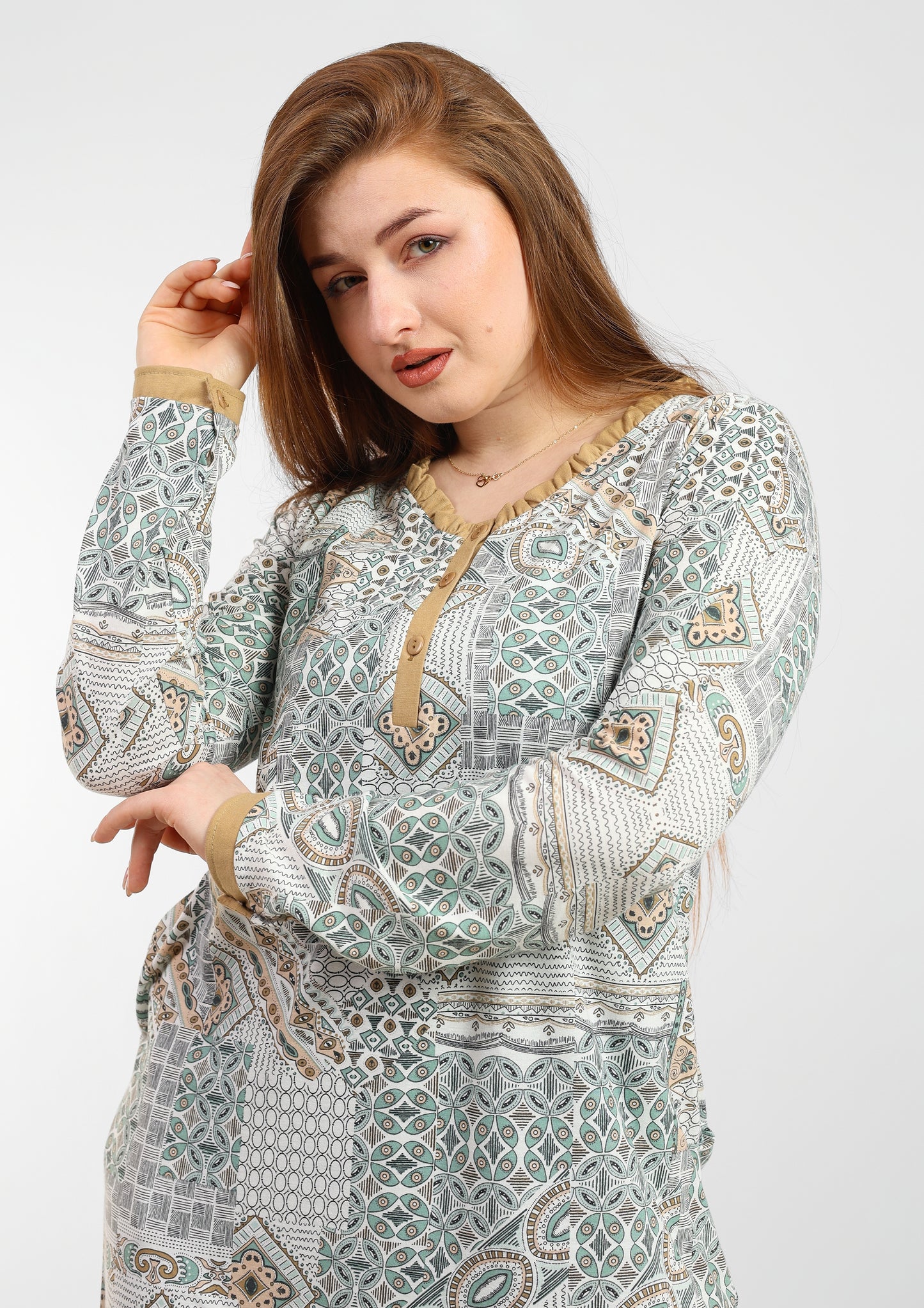 Long Sleeve Nightgown (Code:1455)