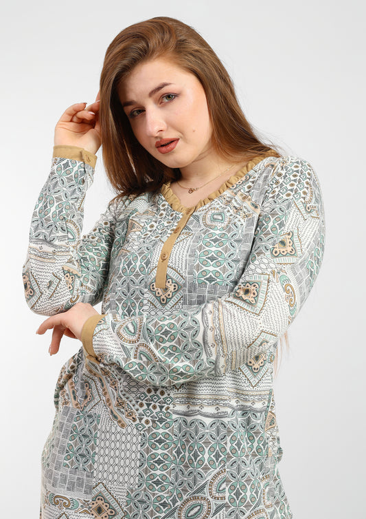 Long Sleeve Nightgown (Code:1455)