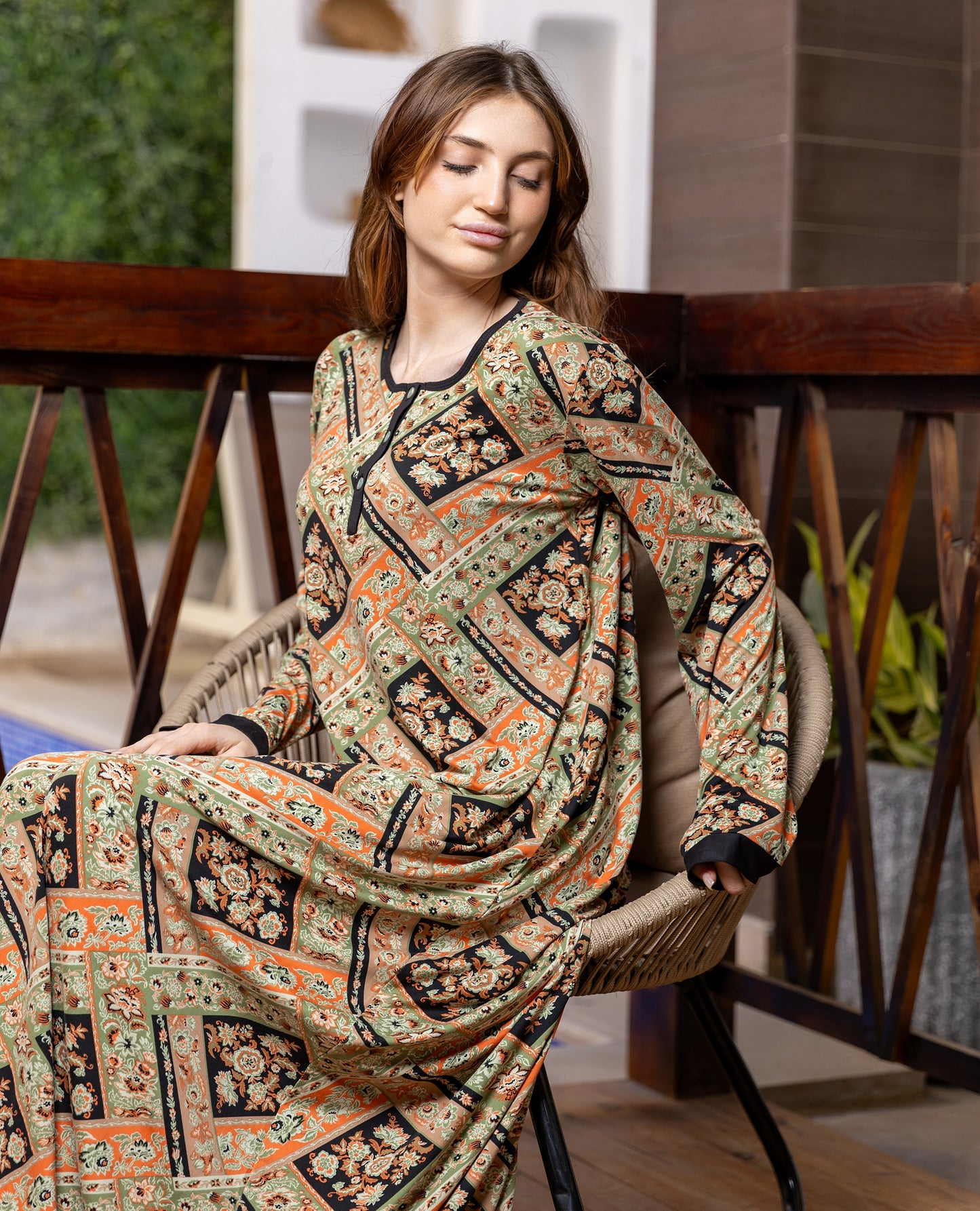 Long Sleeve Nightgown (Code:1460)