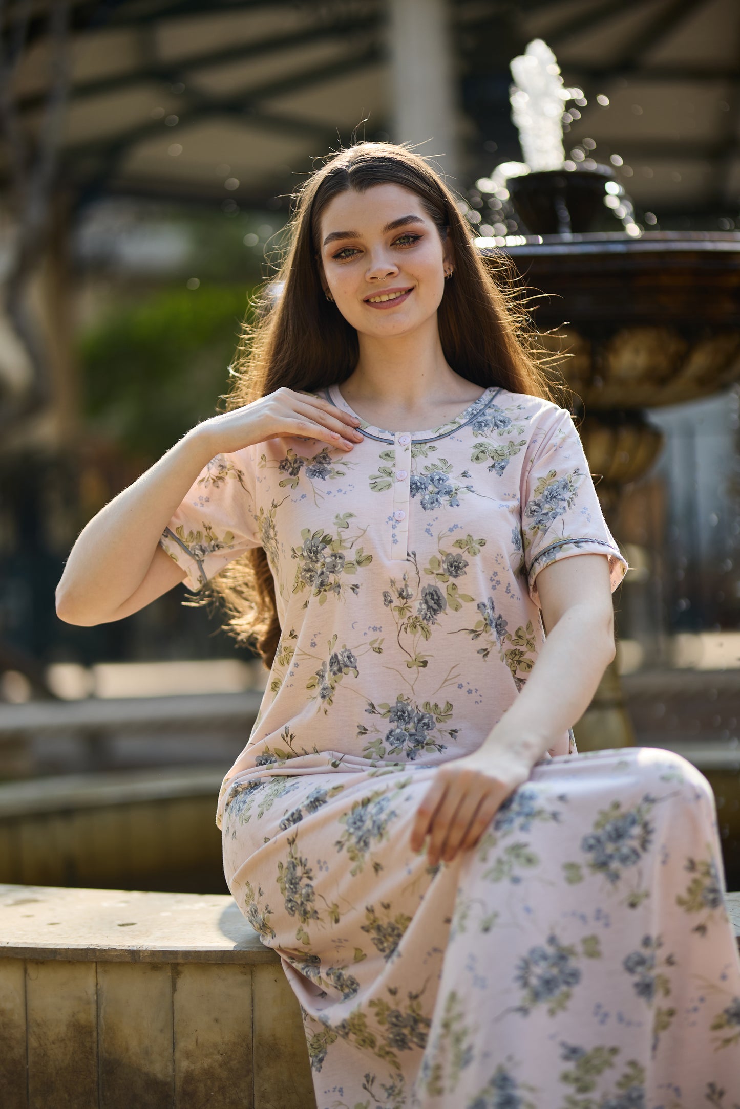 Short Sleeve Nightgown (Code:1157)