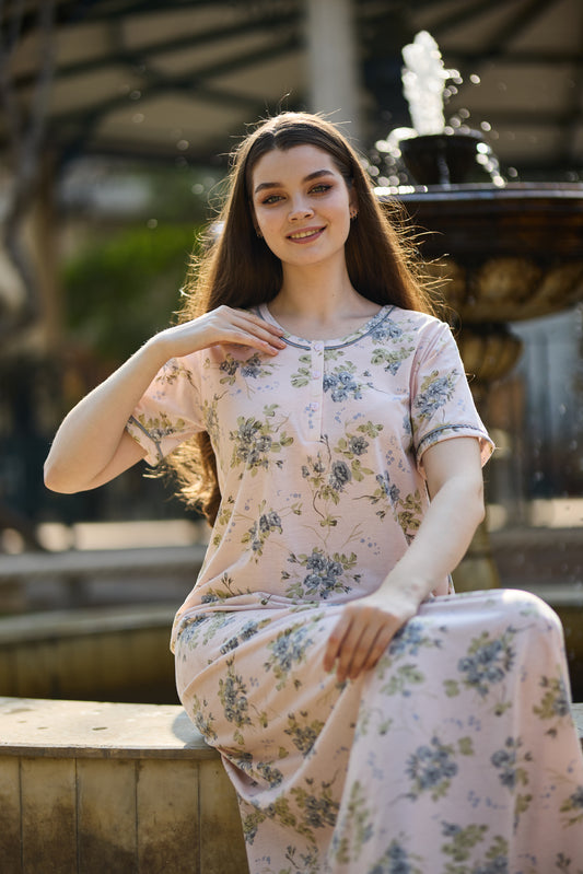 Short Sleeve Nightgown (Code:1157)