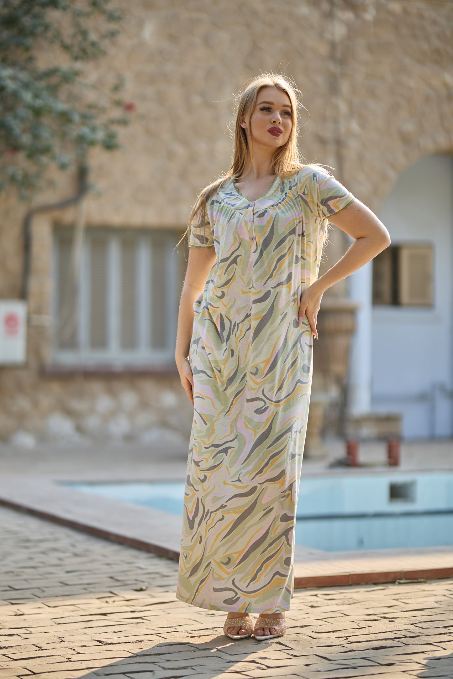 Short Sleeve Nightgown (Code:1153)