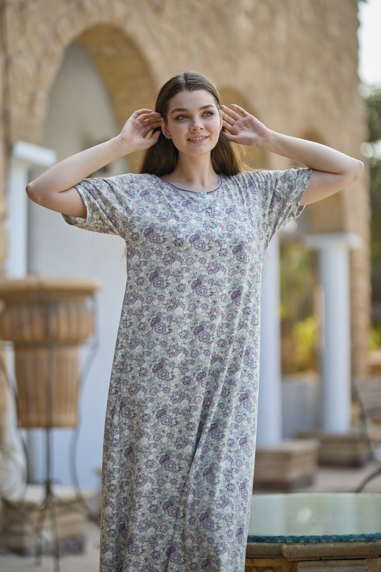 Short Sleeve Nightgown (Code:1154)
