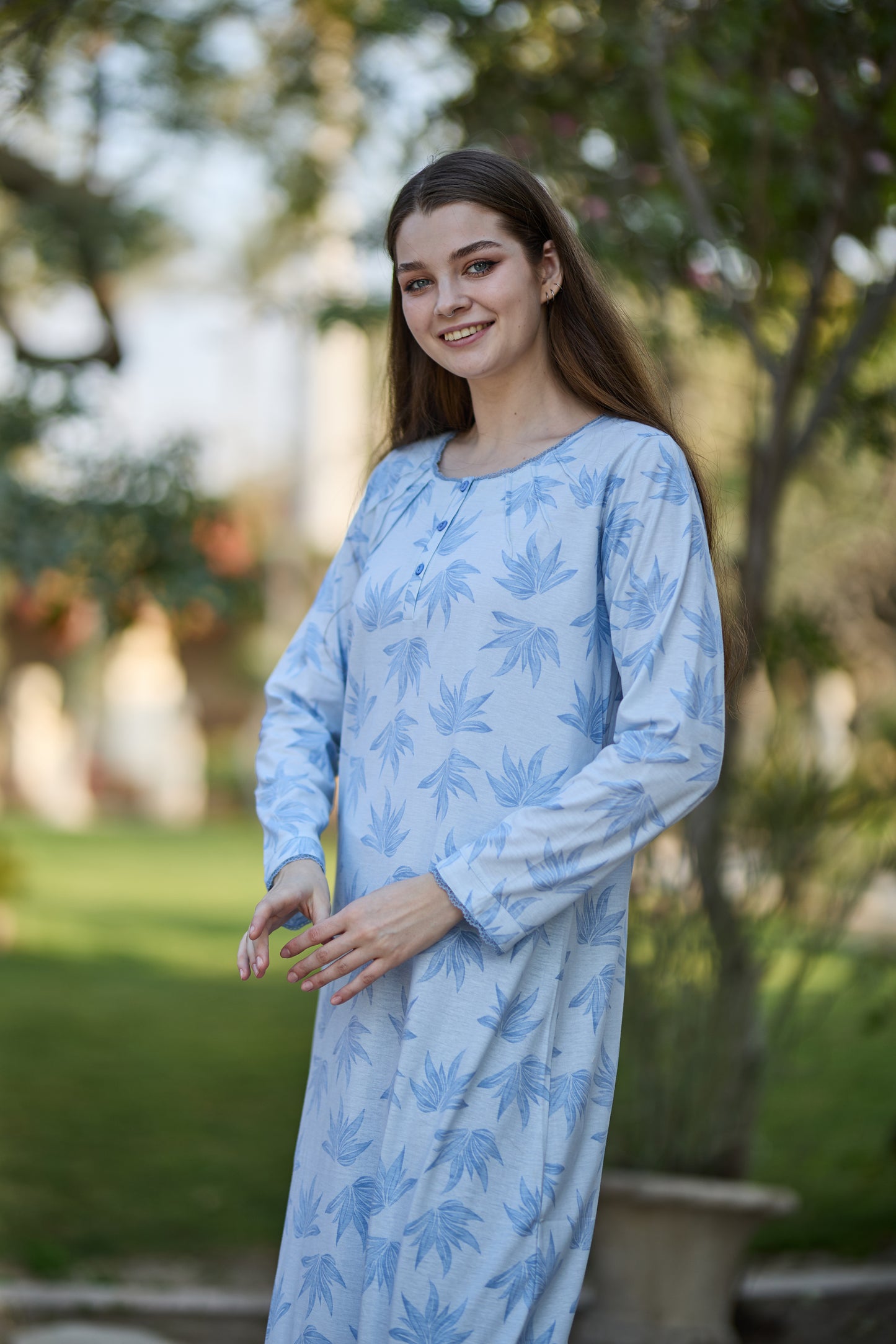 Long Sleeve Nightgown (Code:1442)