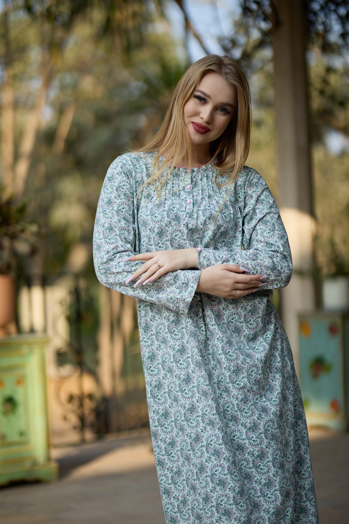 Long Sleeve Nightgown (Code:1444)