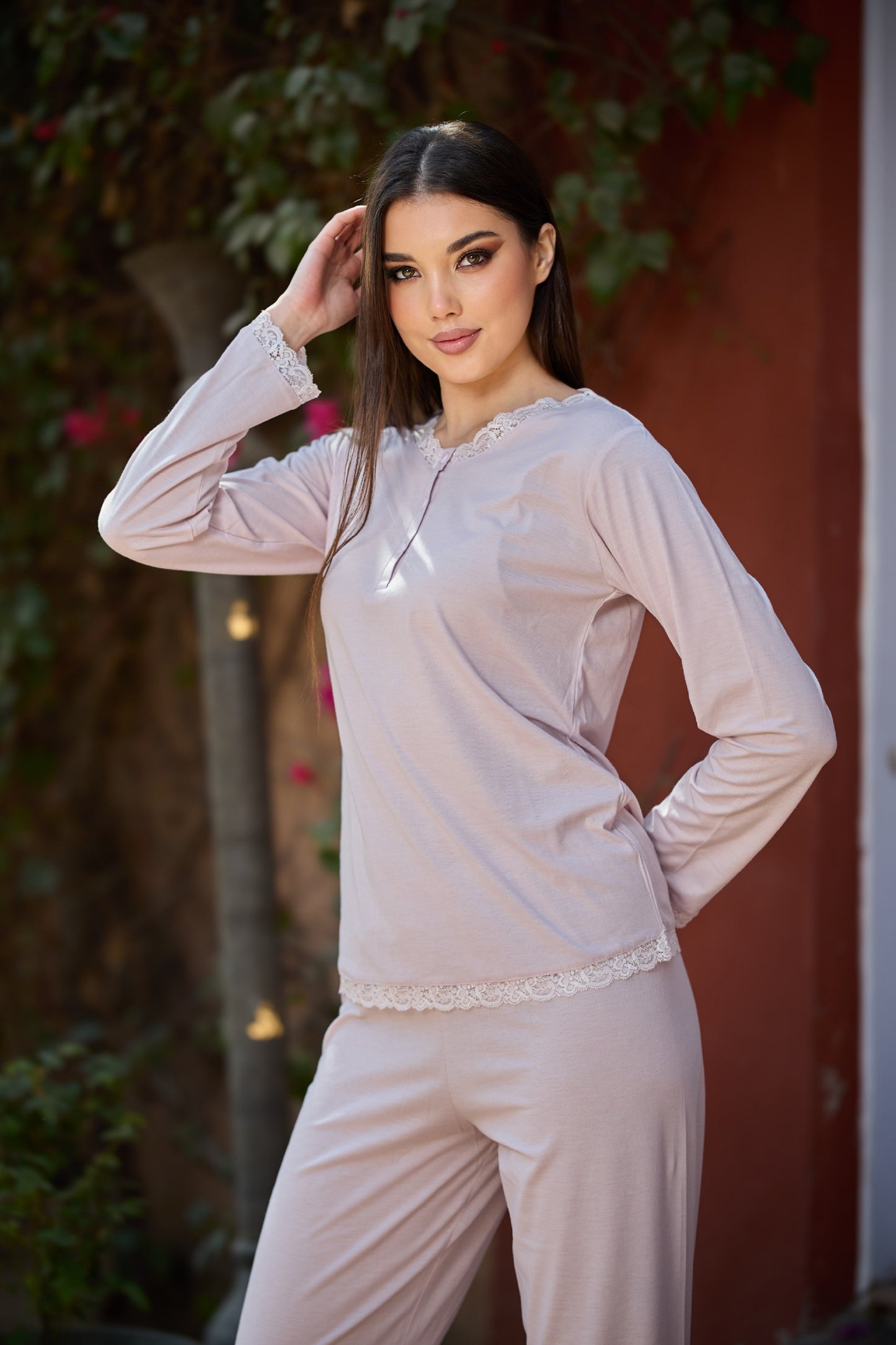 بيجامة نوم بأكمام طويلة (الرمز: 1426)