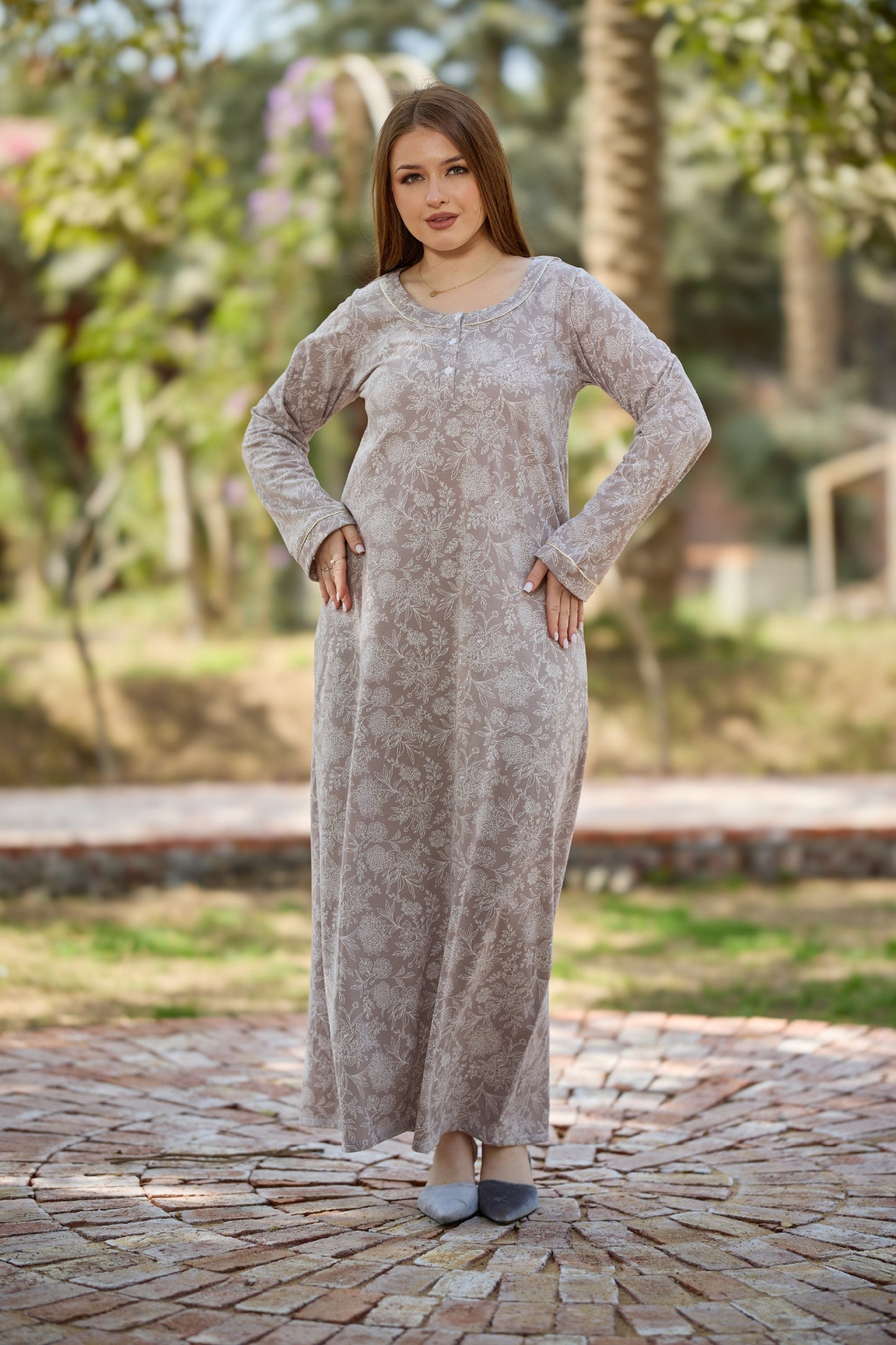 Long Sleeve Nightgown (Code:1453)
