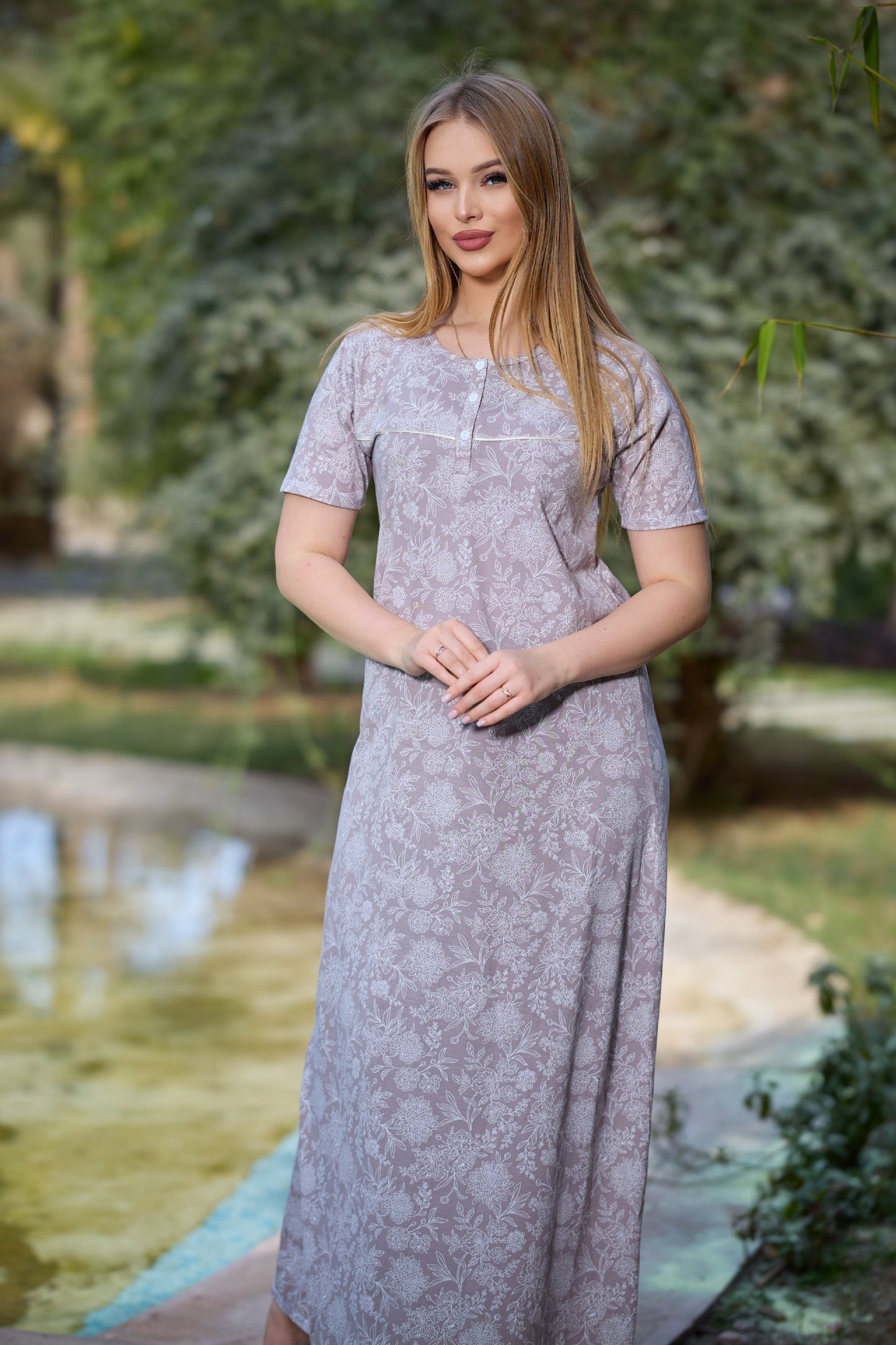 Short Sleeve Nightgown (Code:1159)