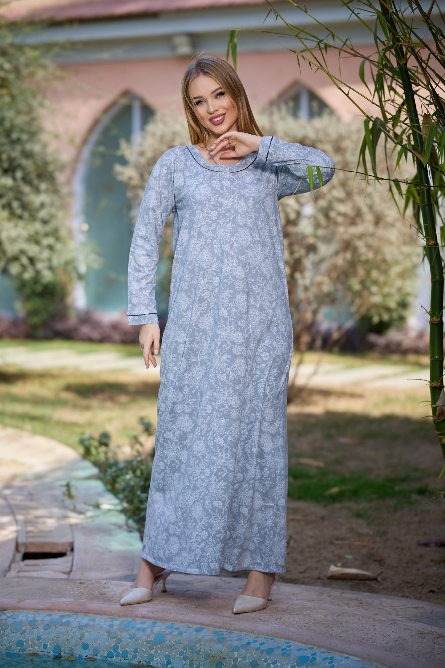 Long Sleeve Nightgown (Code:1453)