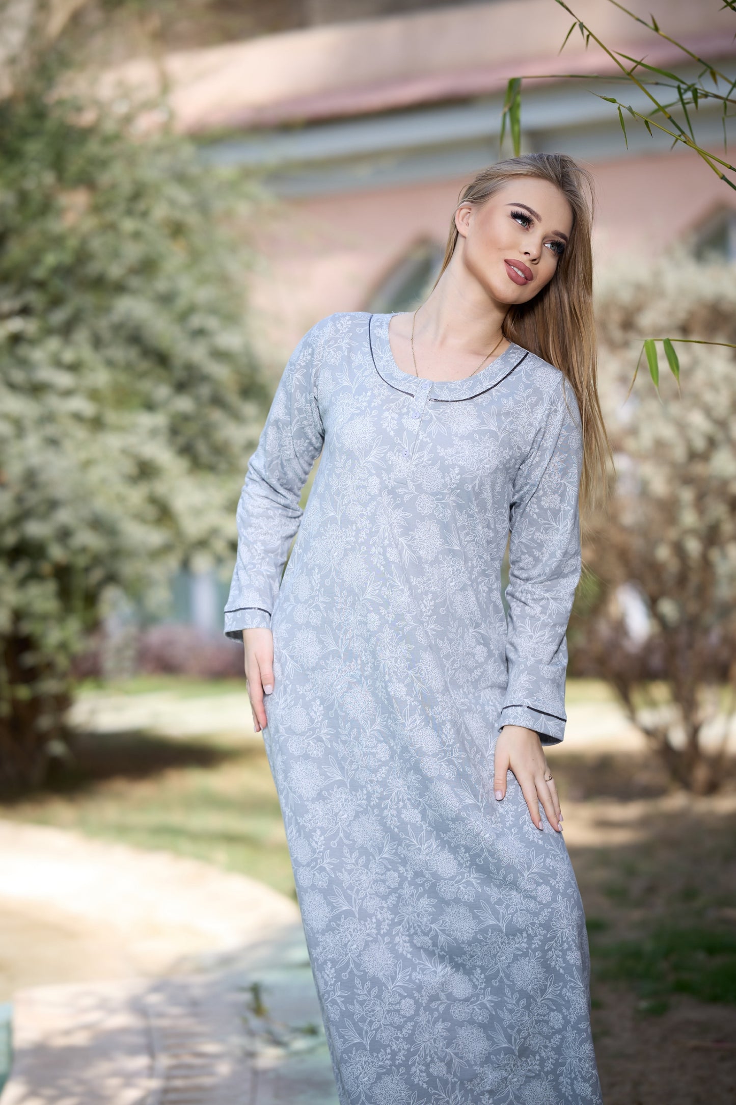Long Sleeve Nightgown (Code:1453)