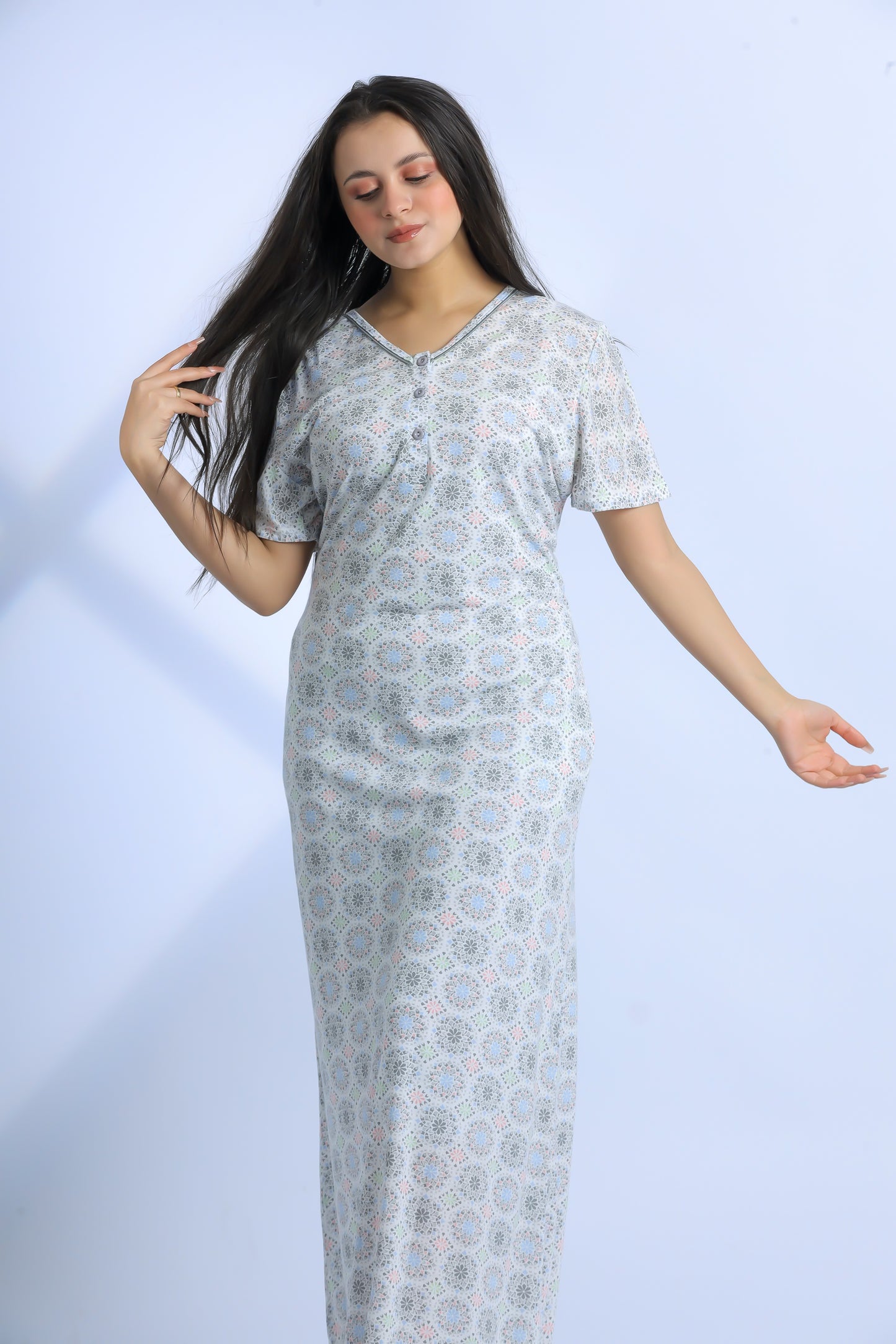 Short Sleeve Nightgown (Code:1128)