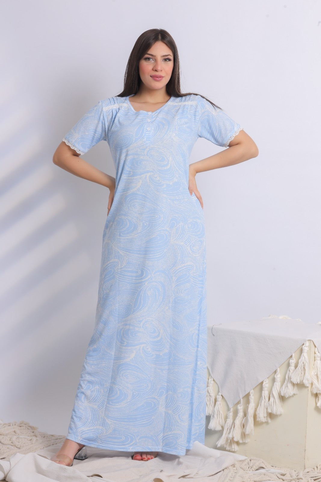 Short Sleeve Nightgown (Code:1124)