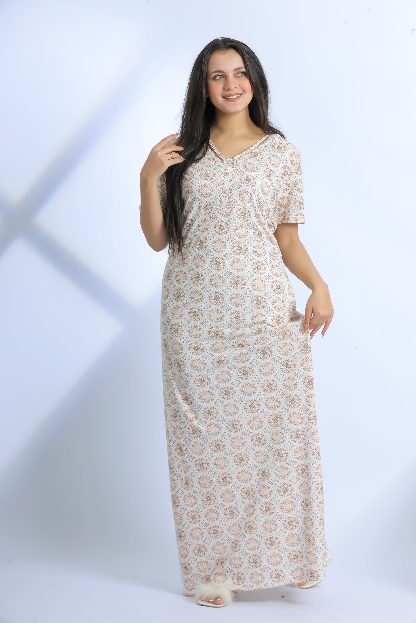 Short Sleeve Nightgown (Code:1128)