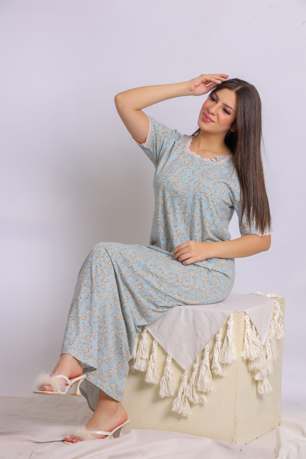 Short Sleeve Nightgown (Code:1125)