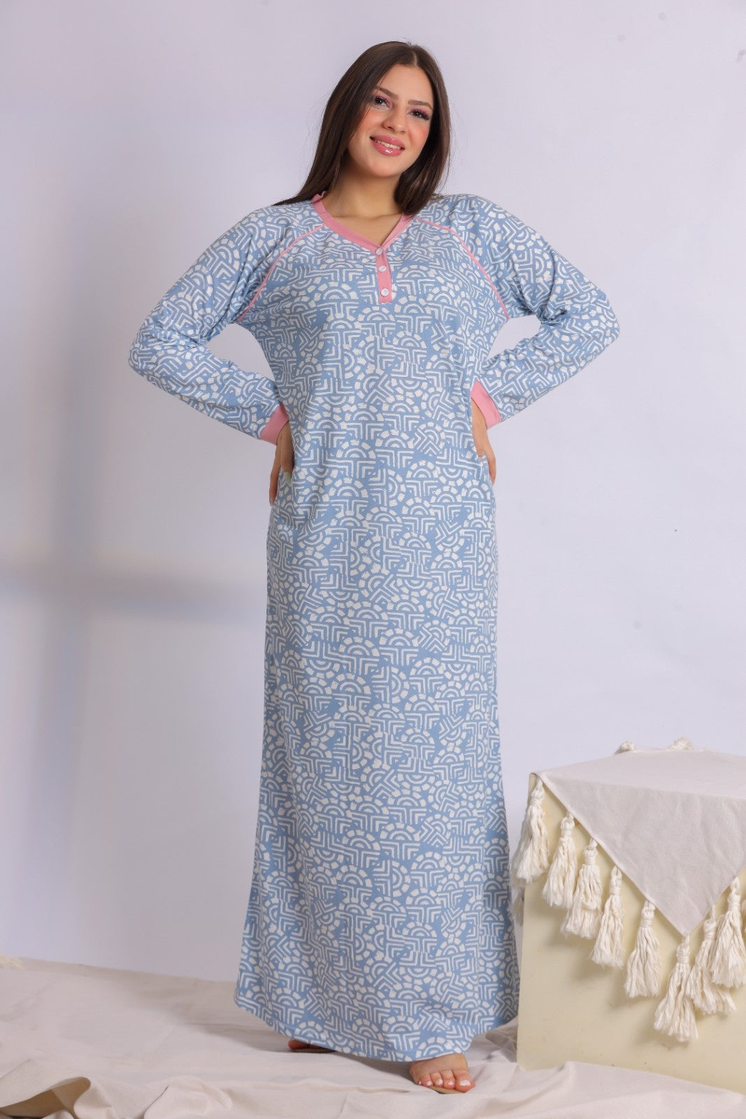 Long Sleeve Nightgown (Code:1424)