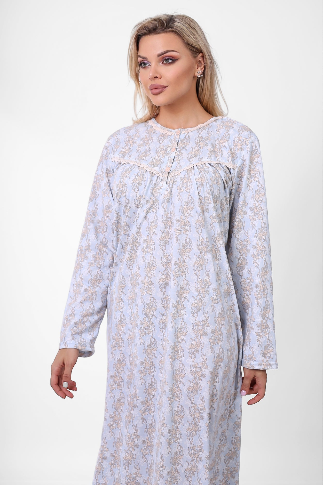Long Sleeve Nightgown (Code:1416)