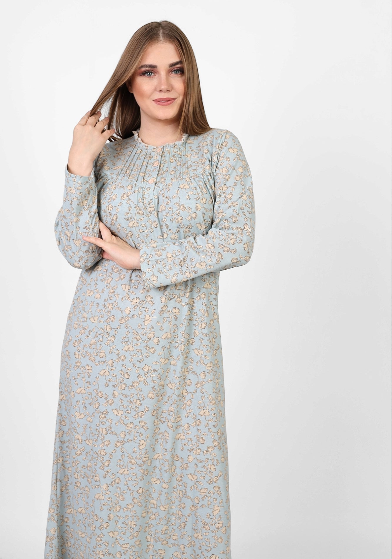 Long Sleeve Nightgown (Code:1422)