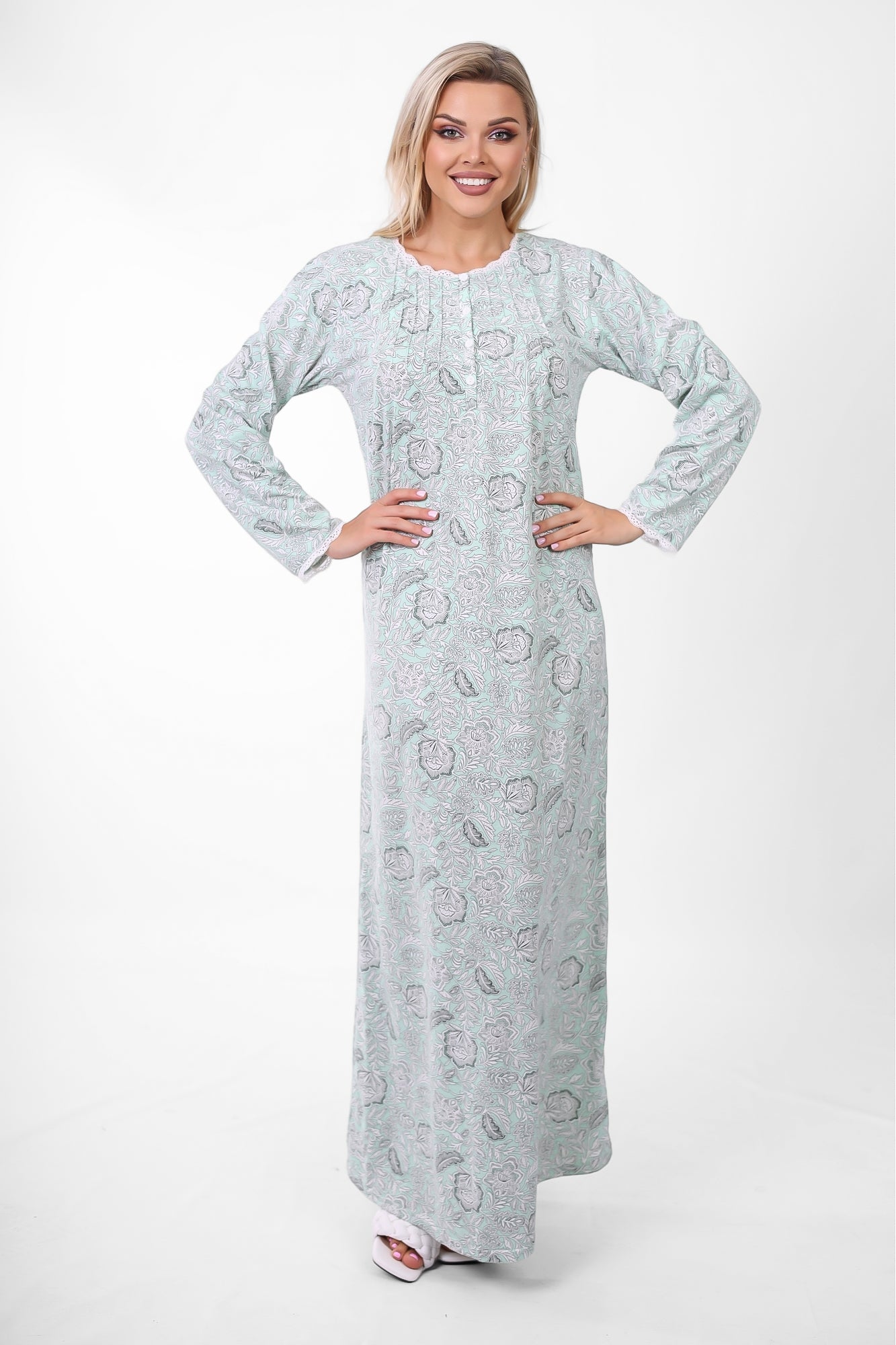 Long Sleeve Nightgown (Code:1417)
