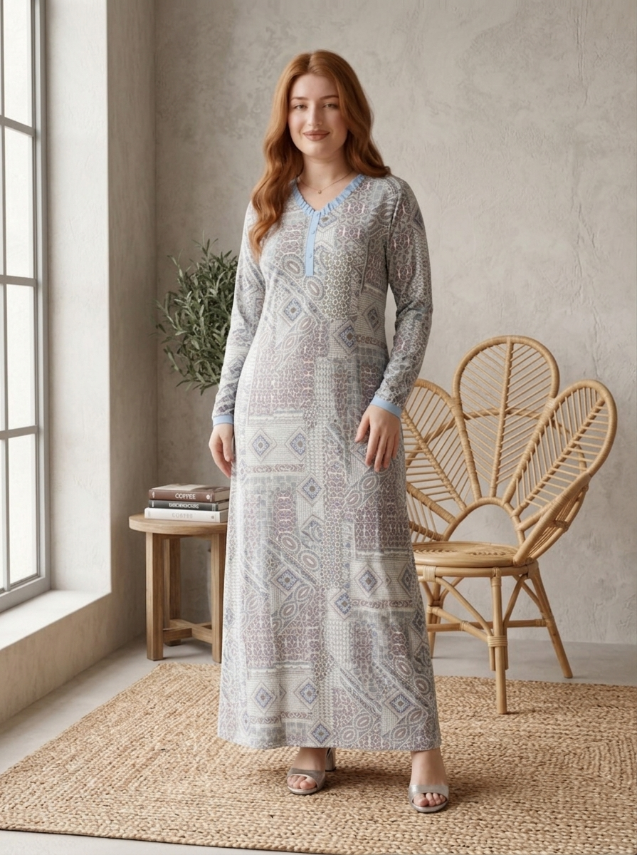 Long Sleeve Nightgown (Code:1455)