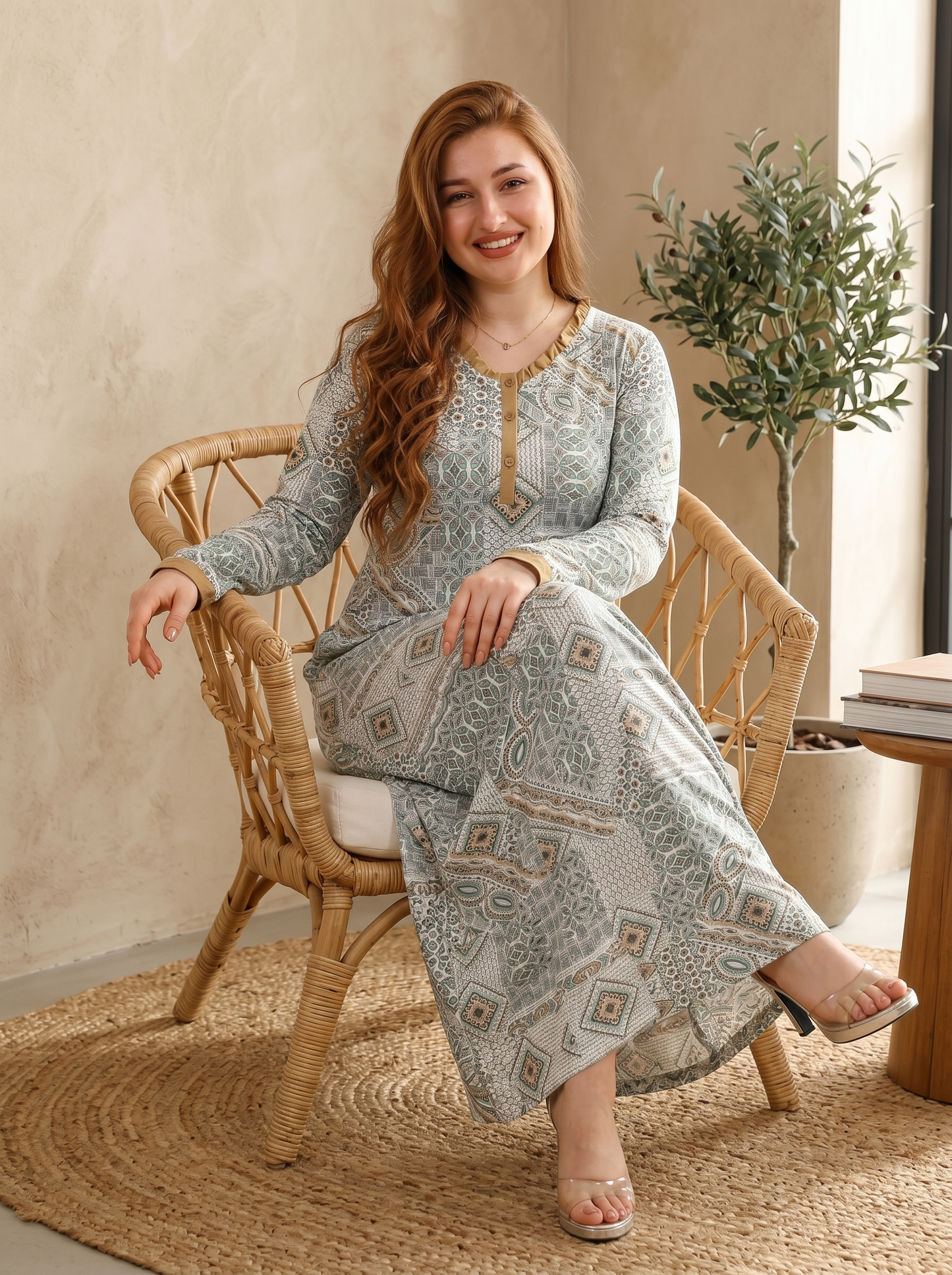 Long Sleeve Nightgown (Code:1455)