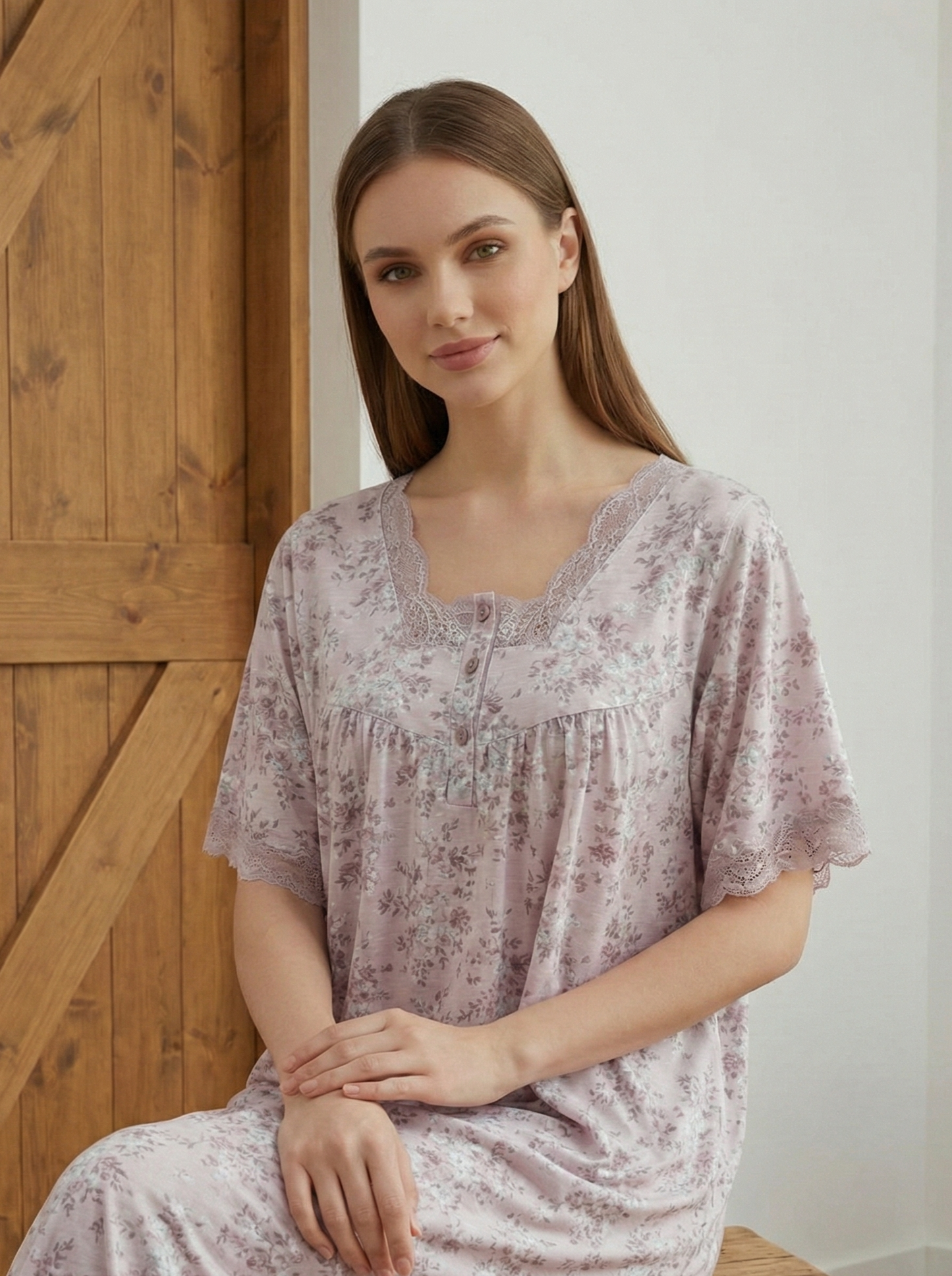 Short Sleeve Nightgown (Code:1170)
